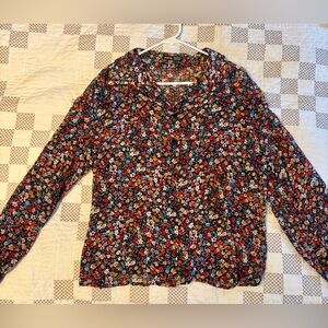 SHEIN Floral Long Sleeve Blouse